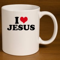 I Love Jesus 11oz C Handle Ceramic Mug