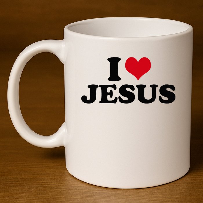 I Love Jesus 11oz C Handle Ceramic Mug