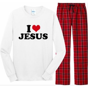 I Love Jesus Long Sleeve Pajama Set