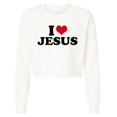 I Love Jesus Cropped Pullover Crew