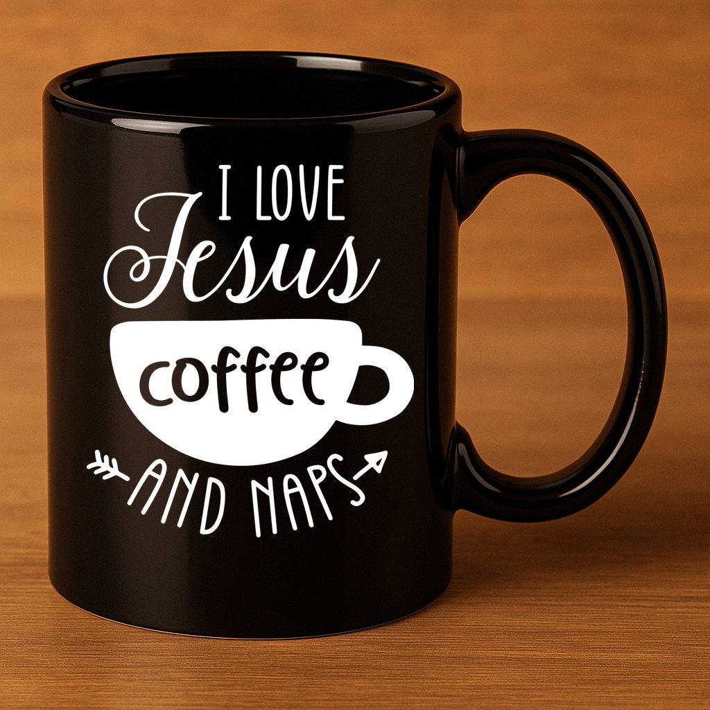 I Love Jesus Coffee And Naps 11oz C Handle Ceramic Mug