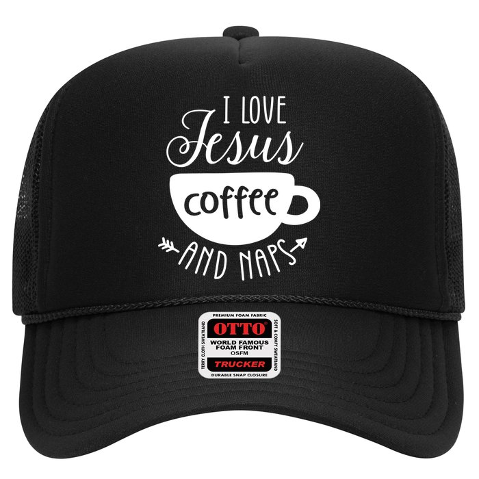I Love Jesus Coffee And Naps Trucker Hat