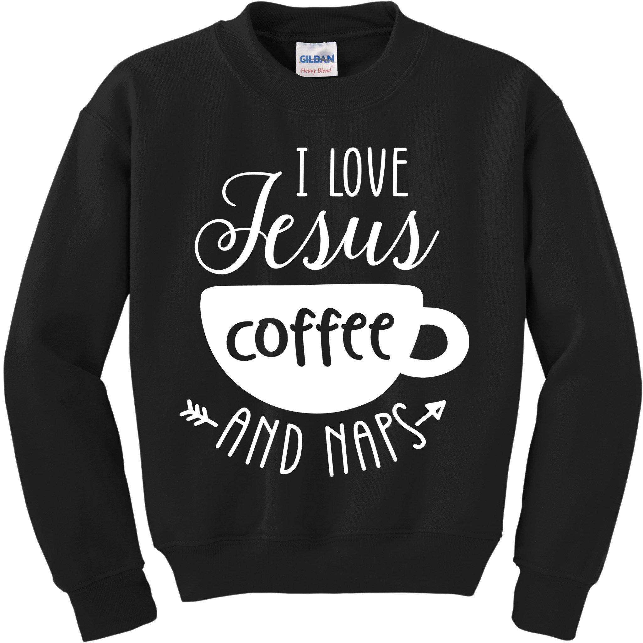 I Love Jesus Coffee And Naps Kids Sweatshirt