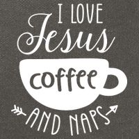 I Love Jesus Coffee And Naps Cotton Canvas Backpack