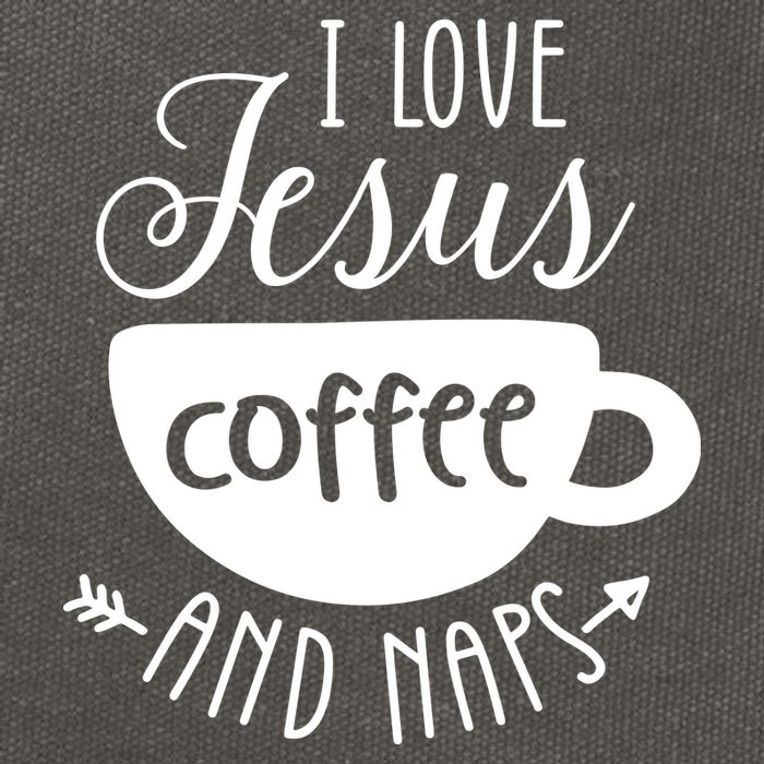 I Love Jesus Coffee And Naps Cotton Canvas Backpack