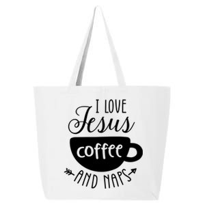 I Love Jesus Coffee And Naps 25L Jumbo Tote