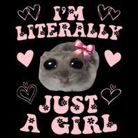 Im Literally Just A Girl Sad Hamster Meme Cooling Performance Crew T-Shirt