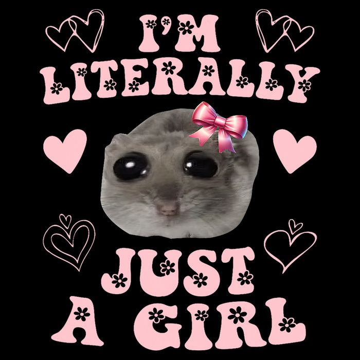 Im Literally Just A Girl Sad Hamster Meme Cooling Performance Crew T-Shirt