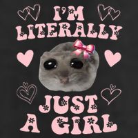 Im Literally Just A Girl Sad Hamster Meme Adult Drive Performance Visor