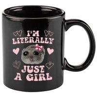 Im Literally Just A Girl Sad Hamster Meme 11oz C Handle Ceramic Mug