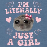 Im Literally Just A Girl Sad Hamster Meme Garment-Dyed Sweatshirt