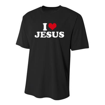 I Love Jesus Youth Performance Sprint T-Shirt