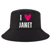 I Love JANET Heart Name Gift Cool Comfort Performance Bucket Hat