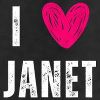 I Love JANET Heart Name Gift Cool Comfort Performance Bucket Hat