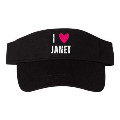 I Love JANET Heart Name Gift Visor