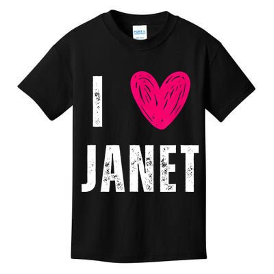 I Love JANET Heart Name Gift Kids T-Shirt