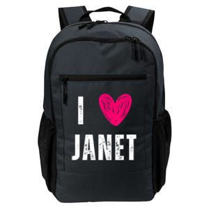 I Love JANET Heart Name Gift Daily Commute Backpack