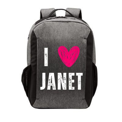 I Love JANET Heart Name Gift Vector Backpack