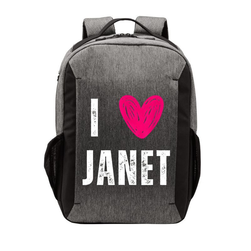 I Love JANET Heart Name Gift Vector Backpack