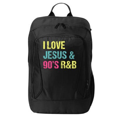 I Love Jesus And 90s R&B RnB Music Lover Vintage Retro City Backpack