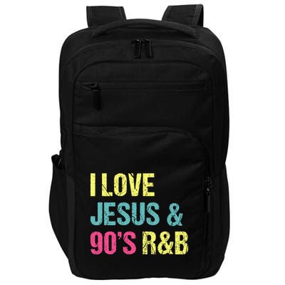 I Love Jesus And 90s R&B RnB Music Lover Vintage Retro Impact Tech Backpack