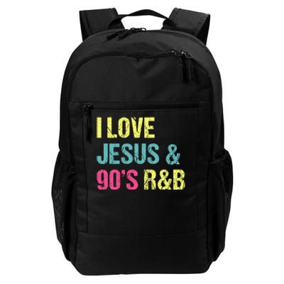 I Love Jesus And 90s R&B RnB Music Lover Vintage Retro Daily Commute Backpack