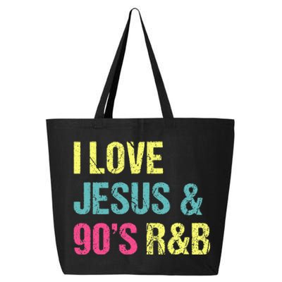 I Love Jesus And 90s R&B RnB Music Lover Vintage Retro 25L Jumbo Tote