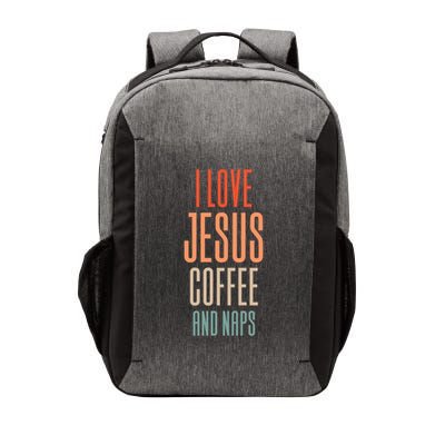 I Love Jesus Coffee And Naps Gift Vector Backpack