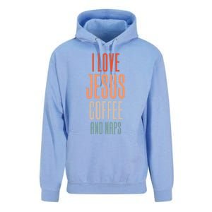 I Love Jesus Coffee And Naps Gift Unisex Surf Hoodie