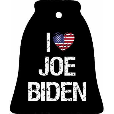 I Love Joe Biden Ceramic Bell Ornament