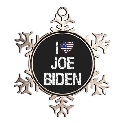 I Love Joe Biden Metallic Star Ornament