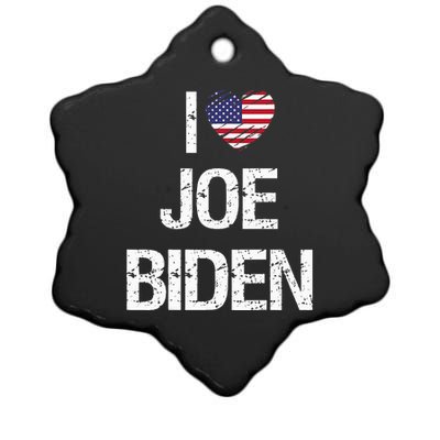 I Love Joe Biden Ceramic Star Ornament