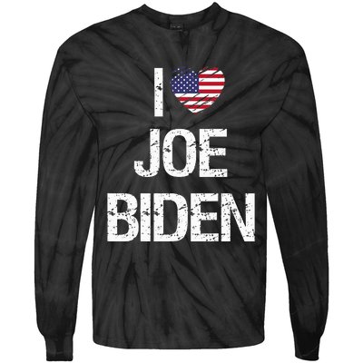 I Love Joe Biden Tie-Dye Long Sleeve Shirt