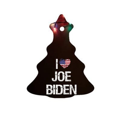 I Love Joe Biden Ceramic Tree Ornament