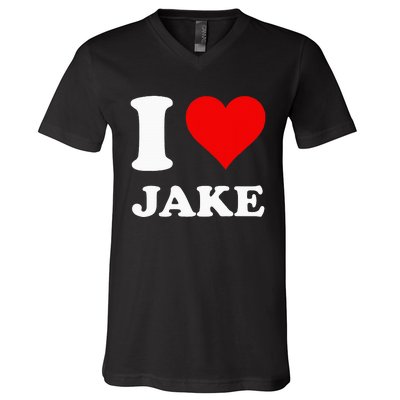 I Love Jake V-Neck T-Shirt