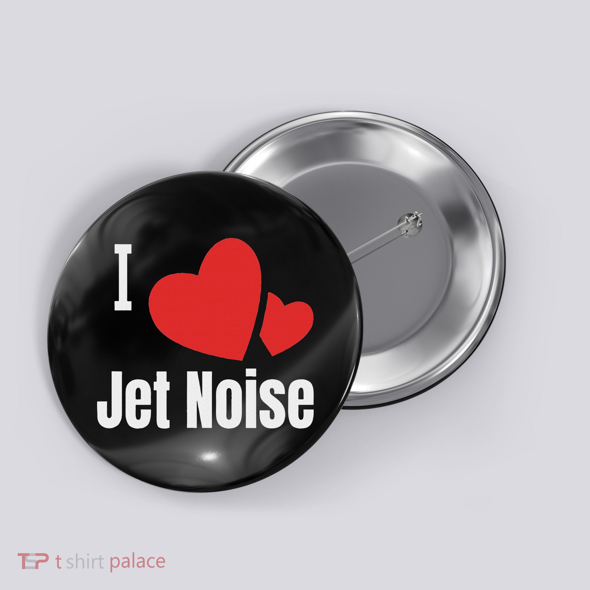 I Love Jet Noise Airplane Mechanic Pilot Flight Button