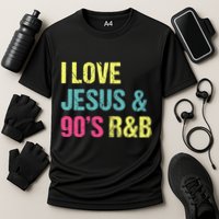 I Love Jesus And 90s R&B Rnb Music Lover Cooling Performance Crew T-Shirt