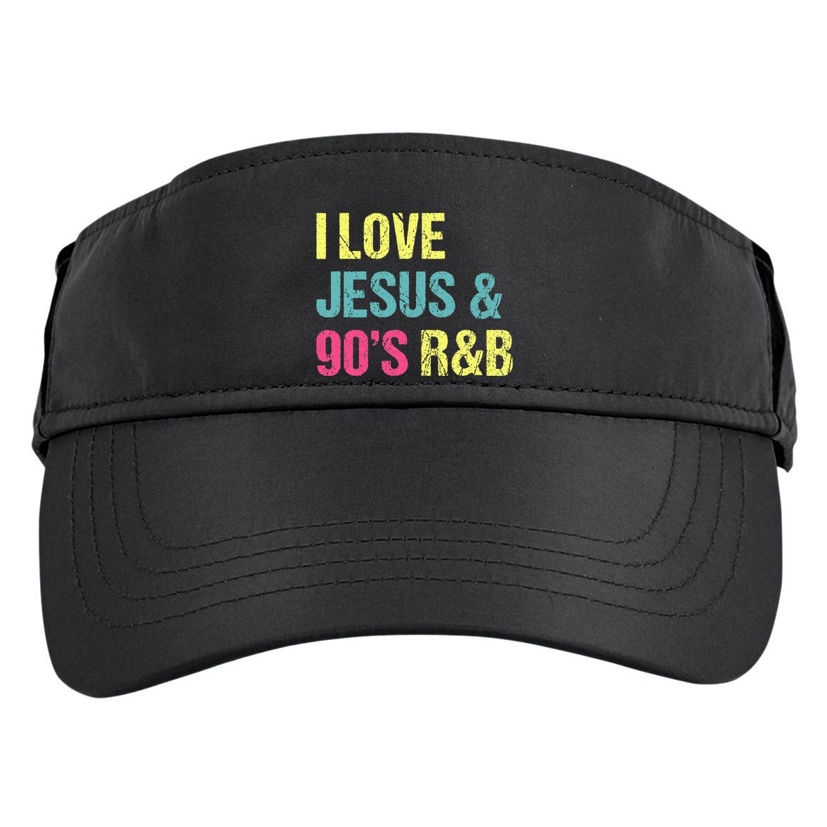 I Love Jesus And 90s R&B Rnb Music Lover Adult Drive Performance Visor