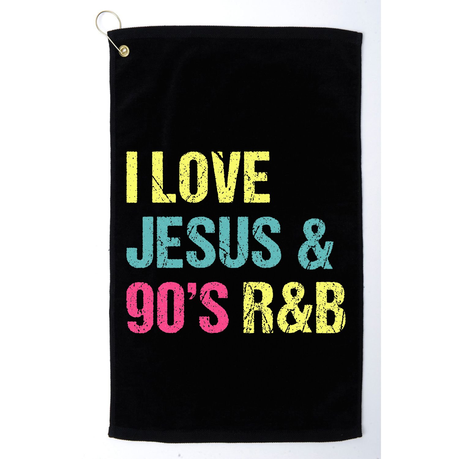 I Love Jesus And 90s R&B Rnb Music Lover Golf Towel