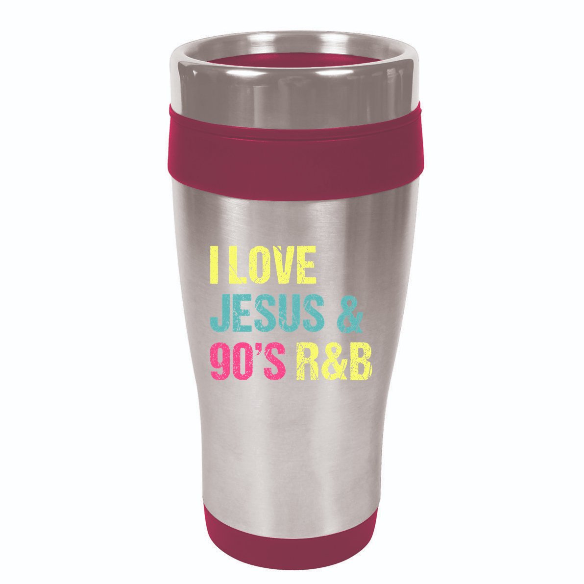 I Love Jesus And 90s R&B Rnb Music Lover 16oz Travel Tumbler
