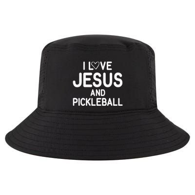 I Love Jesus And Pickleball Funny Jokes Sarcastic Cool Comfort Performance Bucket Hat