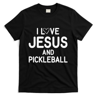 I Love Jesus And Pickleball Funny Jokes Sarcastic T-Shirt