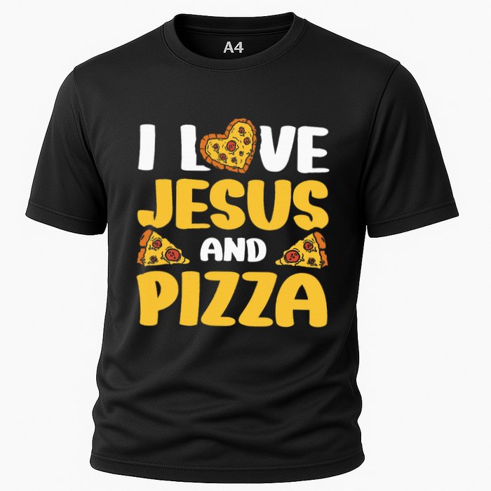 I Love Jesus And Pizza Cooling Performance Crew T-Shirt