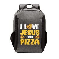 I Love Jesus And Pizza Vector Backpack