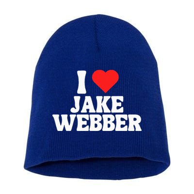 I Love Jake Webber I Heart Jake Webber Short Acrylic Beanie