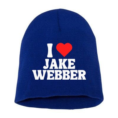 I Love Jake Webber I Heart Jake Webber Short Acrylic Beanie