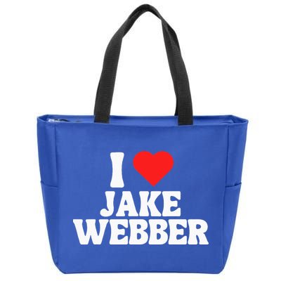 I Love Jake Webber I Heart Jake Webber Zip Tote Bag