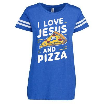 I Love Jesus And Pizza Enza Ladies Jersey Football T-Shirt