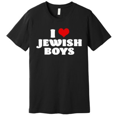 I Love Jewish Red Heart Hanukkah Premium T-Shirt