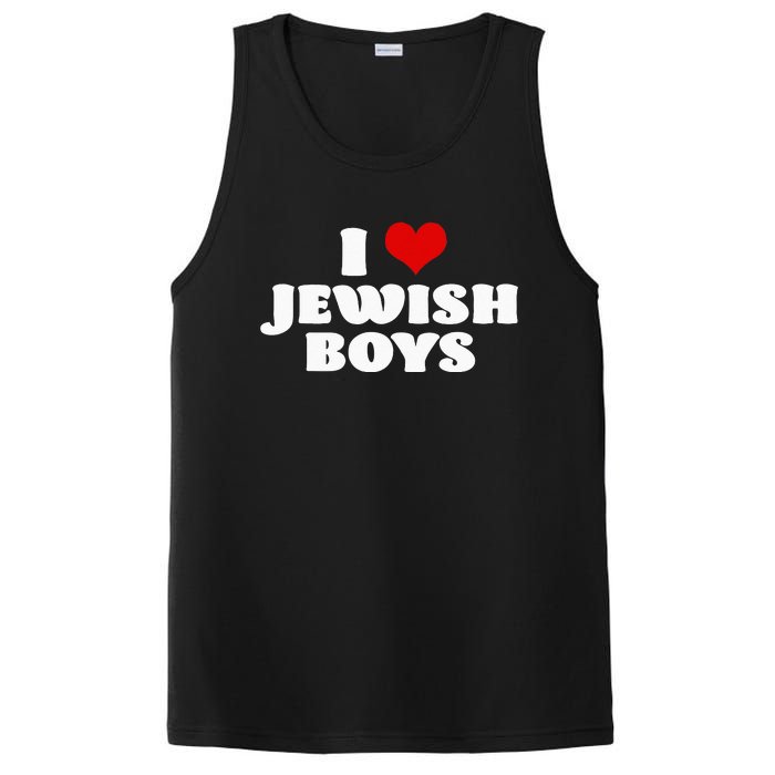 I Love Jewish Red Heart Hanukkah PosiCharge Competitor Tank